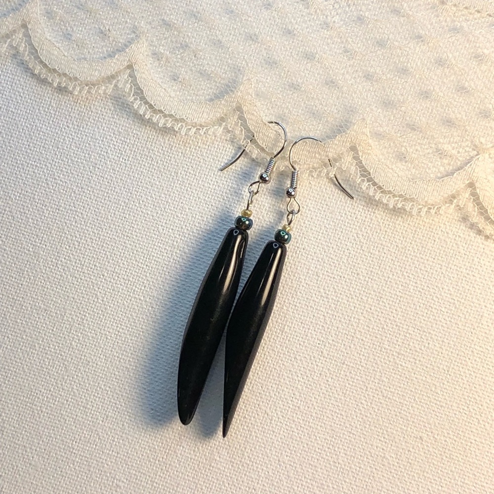 {Teardrop earrings}